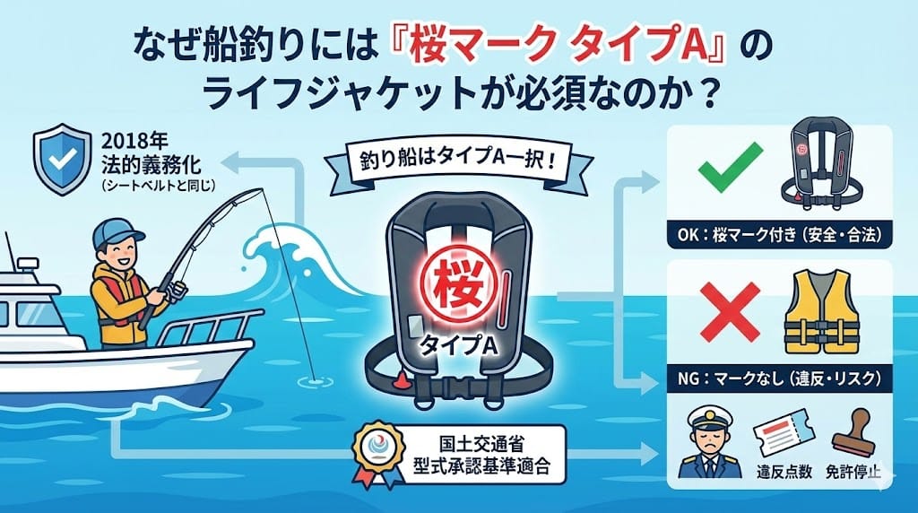 ライフジャケットは桜マークのタイプAがおすすめな理由