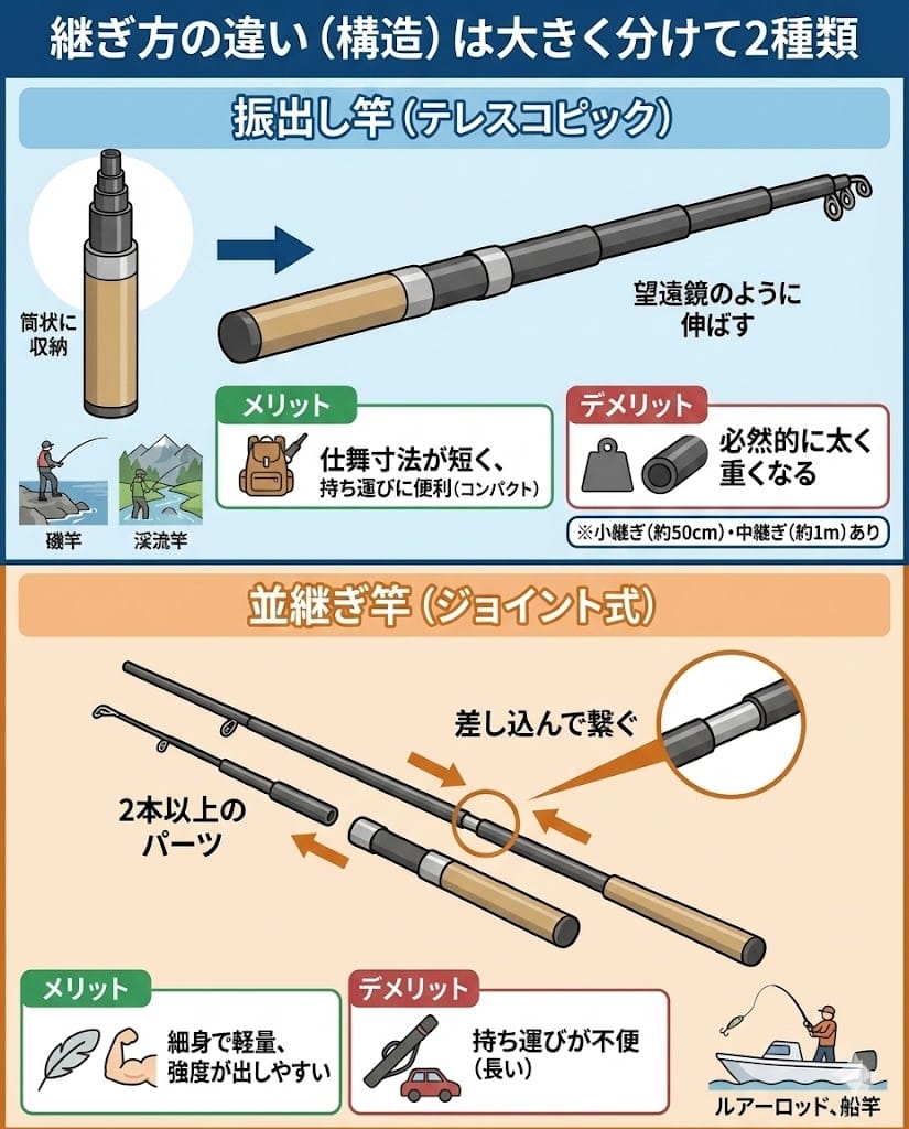 継ぎ方の違い（構造）