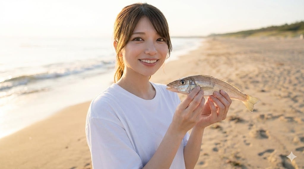 釣りガールとキス