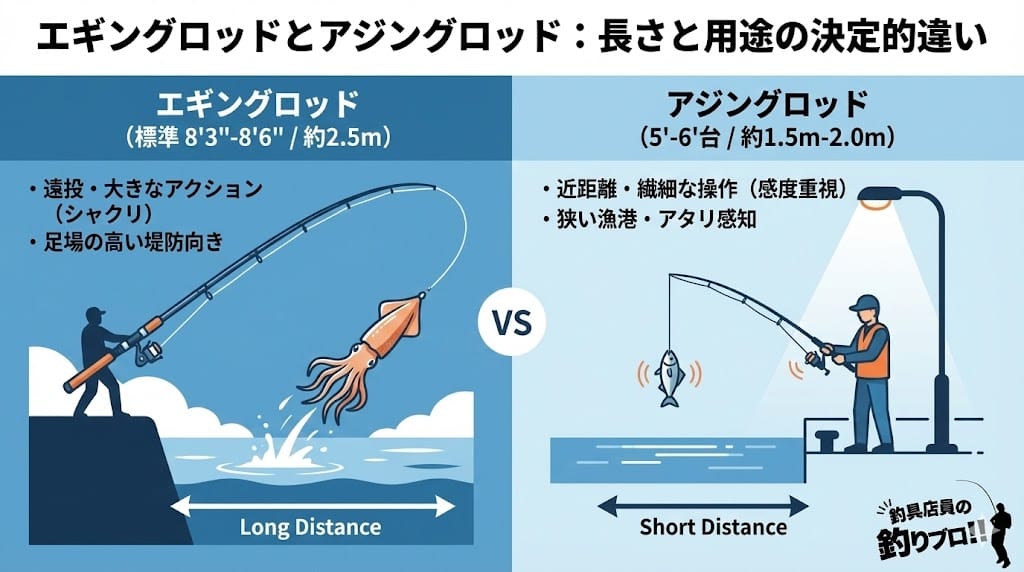 全長と取り回しの良さの違い