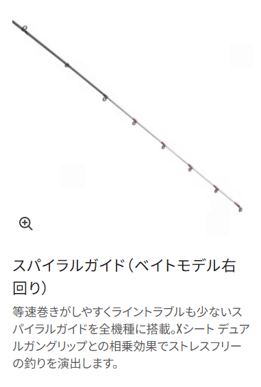 シマノスパイラルガイド(ベイトモデル右回り)