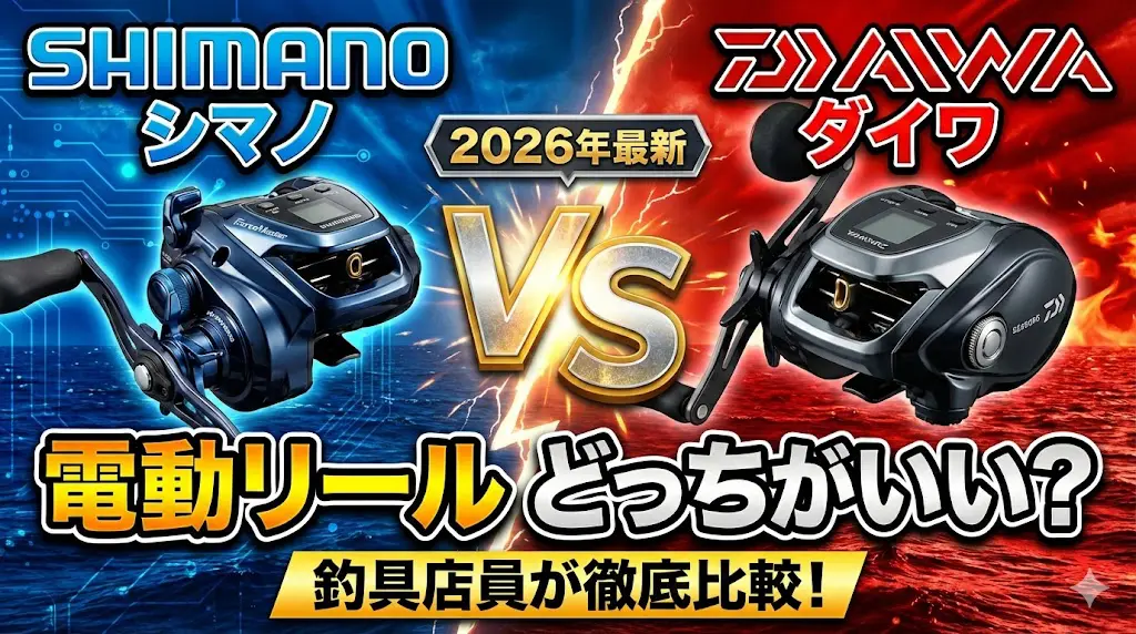 2026年最新】シマノとダイワの電動リールどっちがいい？違いを釣具店員