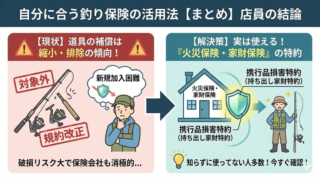自分に合う釣り保険の活用法【まとめ】