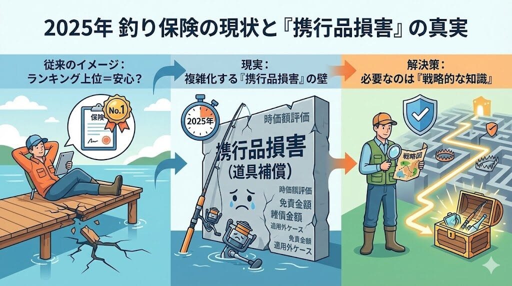 釣り保険の現状！携行品損害とは？