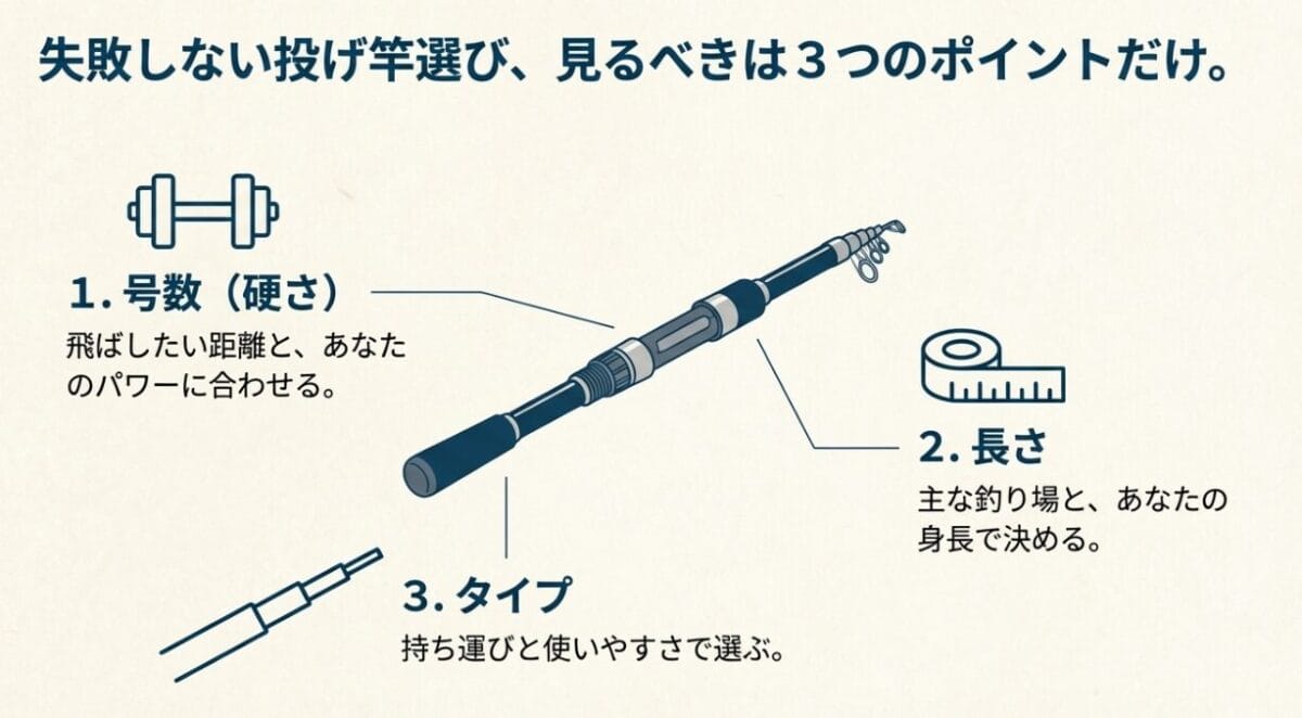 失敗しない投げ竿の選び方【2026年版】