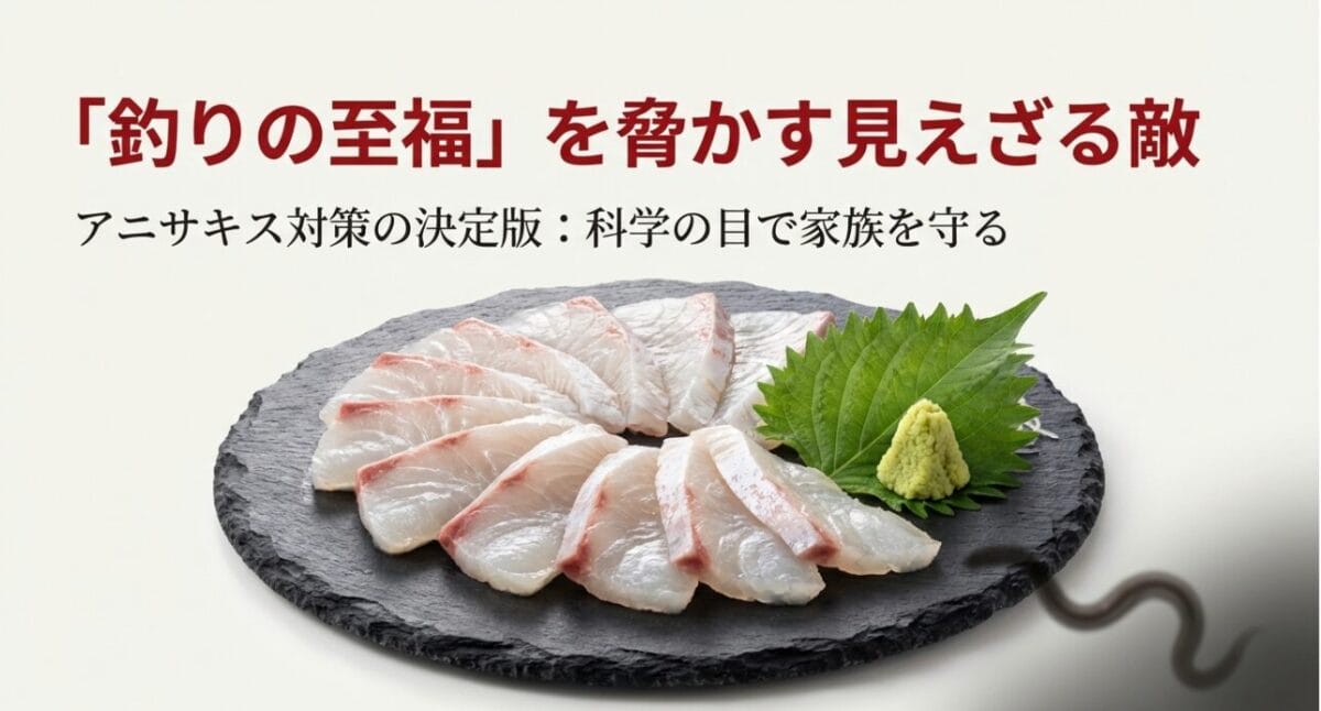 新鮮な刺身に潜むアニサキスのリスクと対策ガイドの表紙