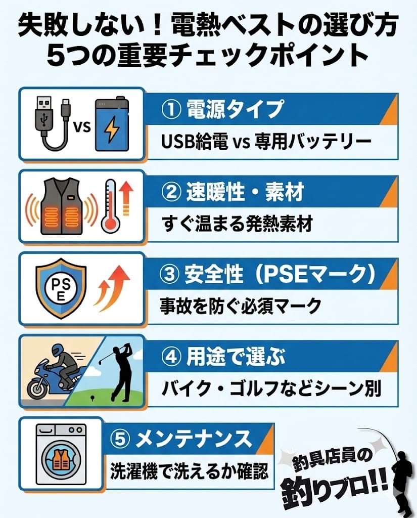 電熱ベストの選び方