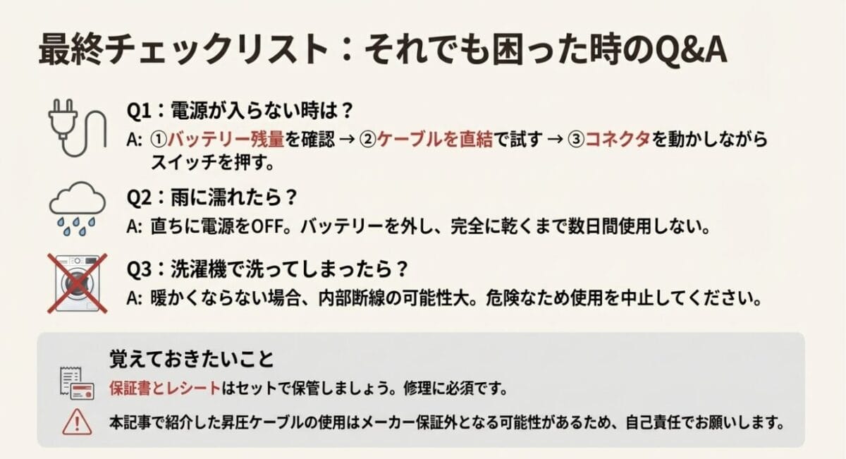 電源が入らない時、雨に濡れた時、洗濯機で洗ってしまった時の対処法まとめ