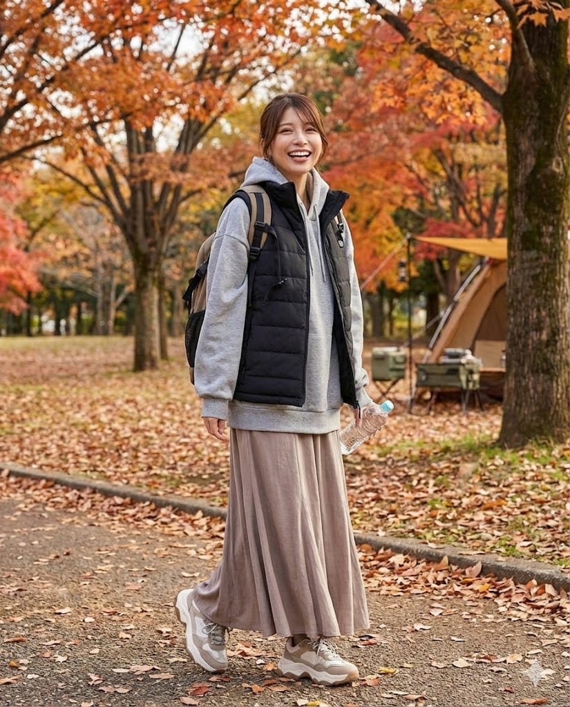 公園・キャンプ × パーカー・ワンピース（スポーツMIX）